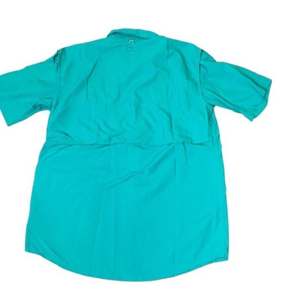 MAGELLAN Outdoors Men's Fish Gear Angler Fit Vented Button Shirt Aqua Size Small - Picture 3 of 9